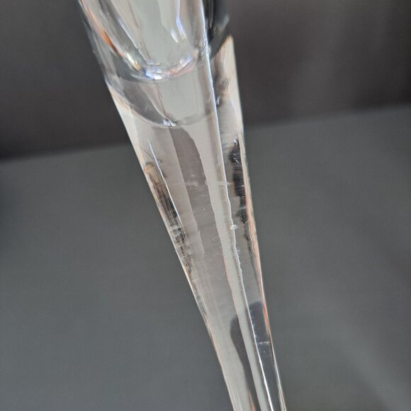 Etched Pinecone Champagne Flute 9.5" Tall Winter Holiday Stemware Elegant Glass - Picture 8 of 15